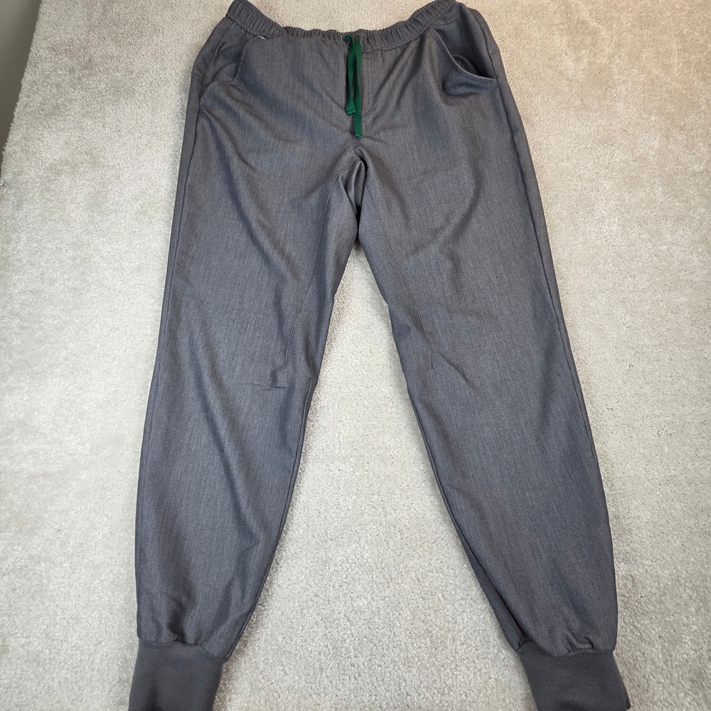 Figs Tansen Scrub Pants Gray Teal Drawstring Mens Large Jogger